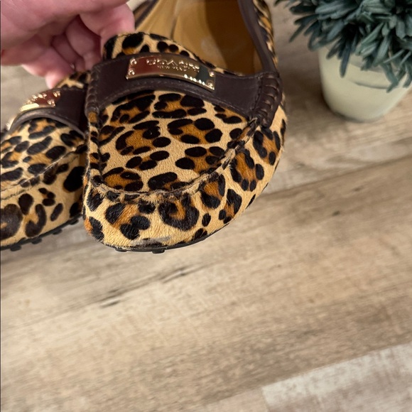 Coach Fredrica Leopard Print Slip-On Loafers - Women's Brown/Beige 8 - Picture 4 of 8